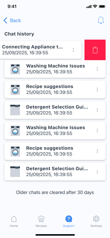 Garage overview screen