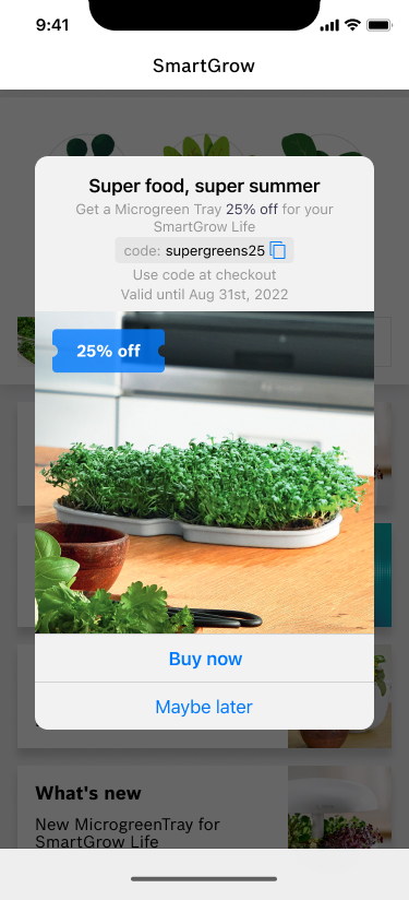 Garage overview screen